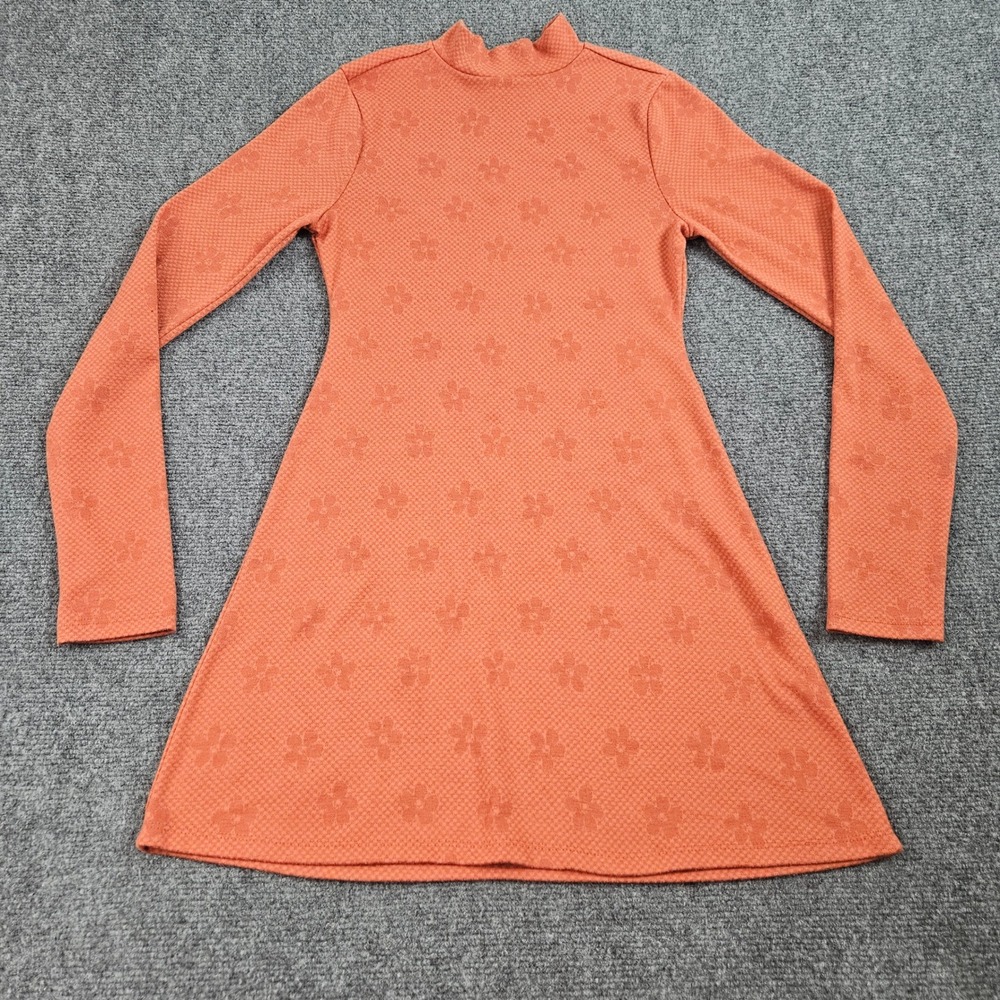 Billabong x The Salty Blonde Sundress Womens XS Orange Floral Mock Neck Retro